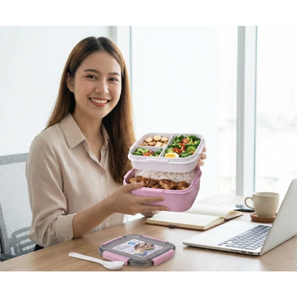 Kit Saladeira Marmiteiro Talher Rosa Prato Tigela Pote Vasilha Conserva Comida Cozinha Tampa Vedacao