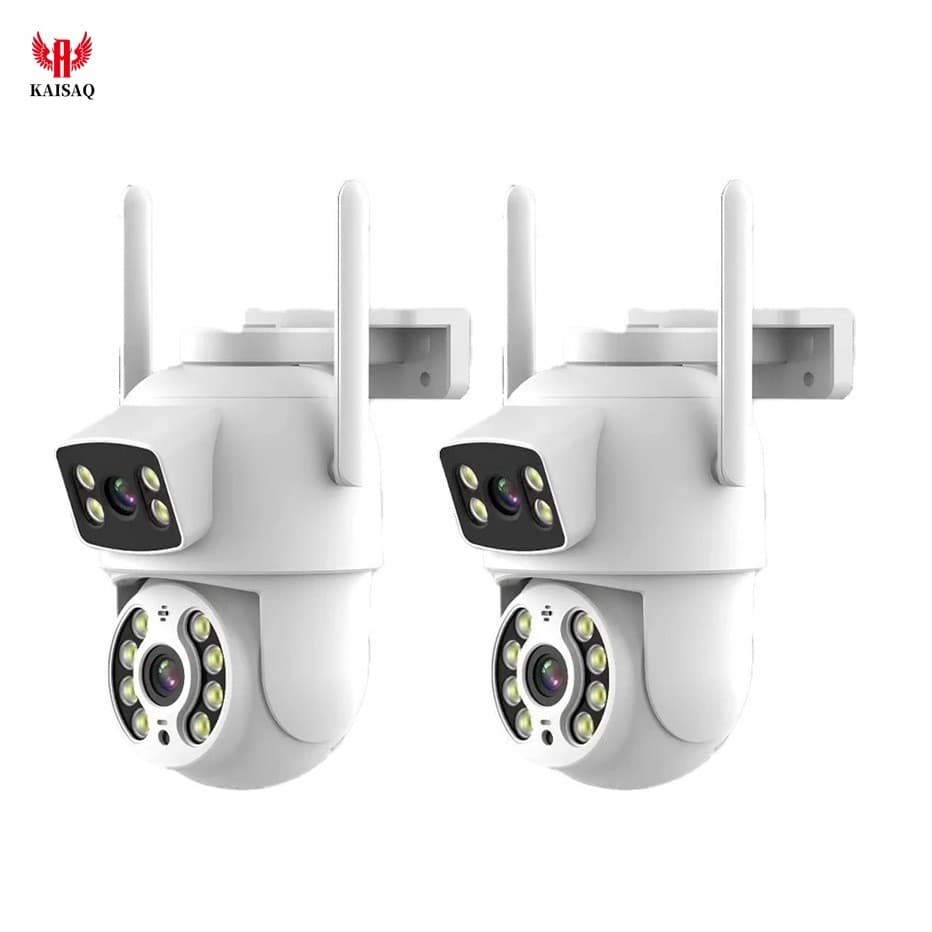 Câmera De Segurança Lente Dupla YOOSEE IP66 Wi-Fi 360° Sensor Movimento Visão Noturna 2 em 1 Fixa + Giratória