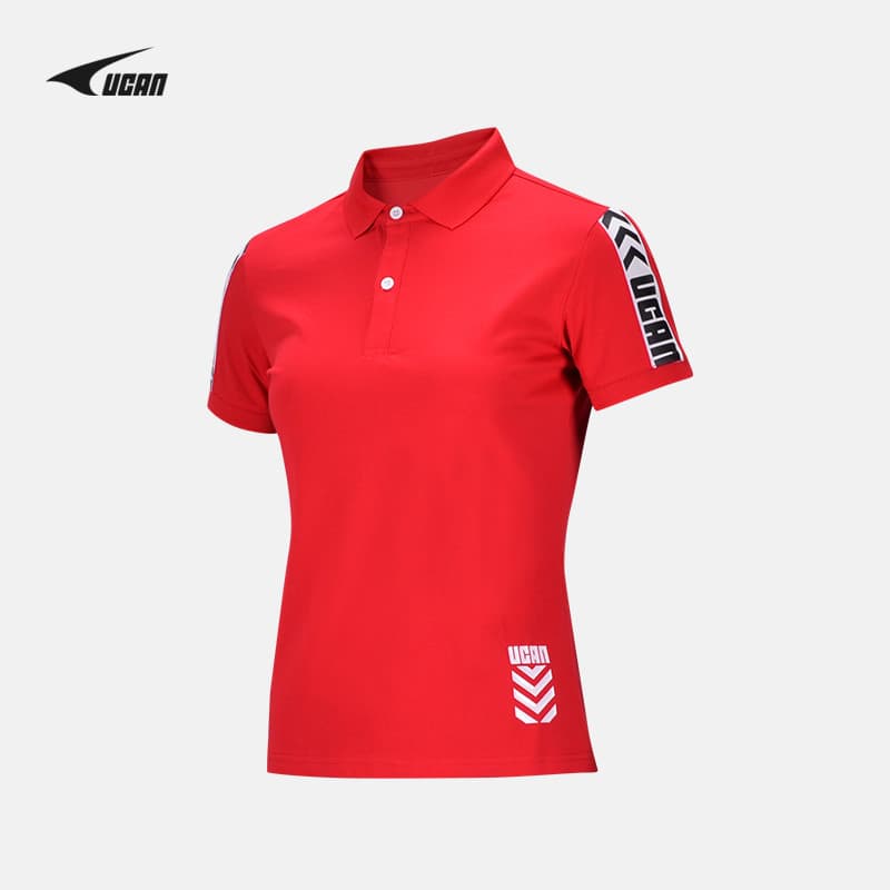 Ucan ucan camisa POLO de manga curta feminina lapela camiseta topo fino ajuste confortável respirável roupas esportivas