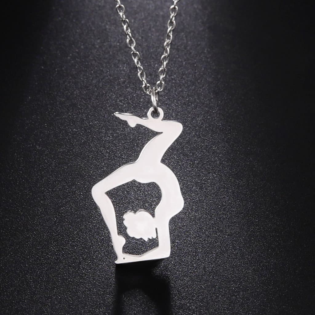 Colar de Ginástica Artística para Atletas, Pingente Feminino, Choker, Joia de Equipe, Presente