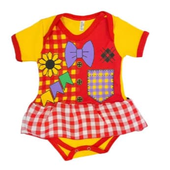 Body Infantil Bebê Temático Mesversário Festa Junina Promoção