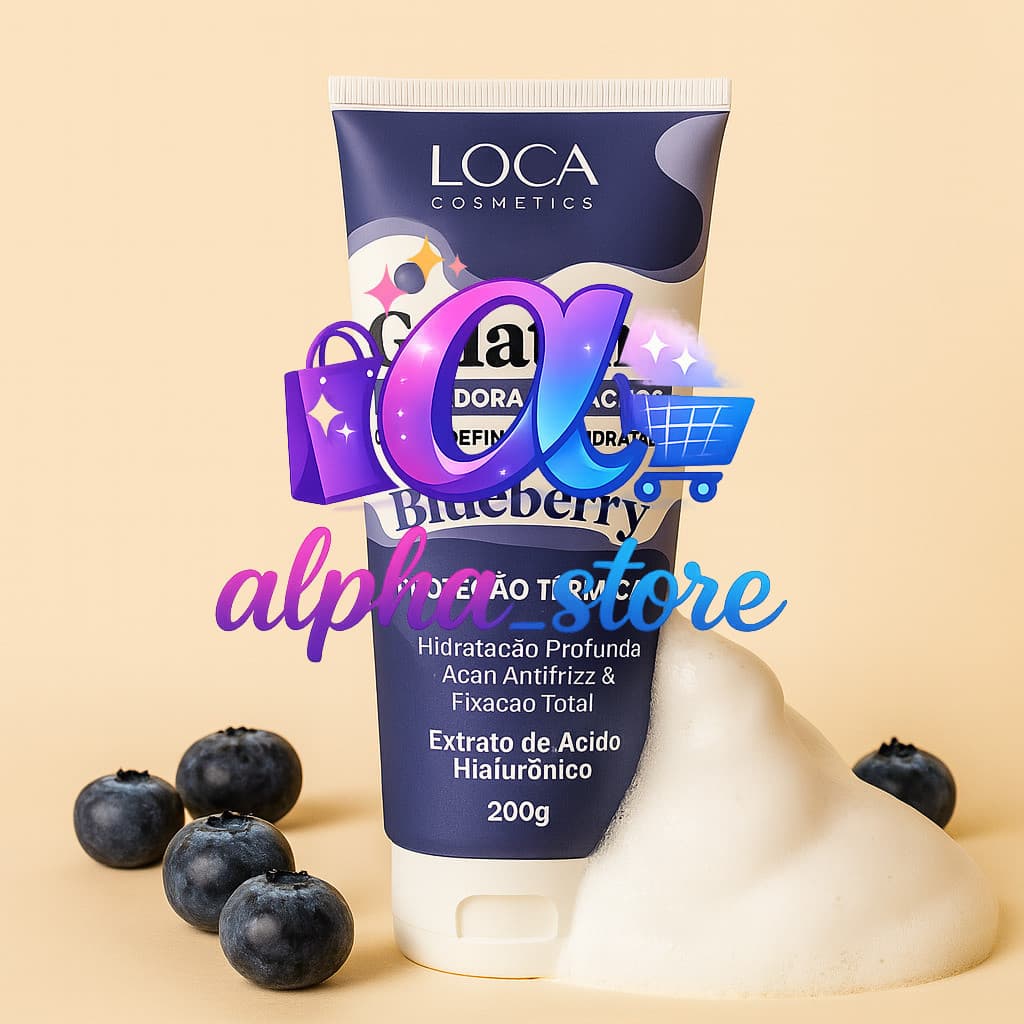Gelatina Ativadora de Cachos Blueberry 200g – Proteção Térmica e Hidratação | Loca CosmeticsITV8