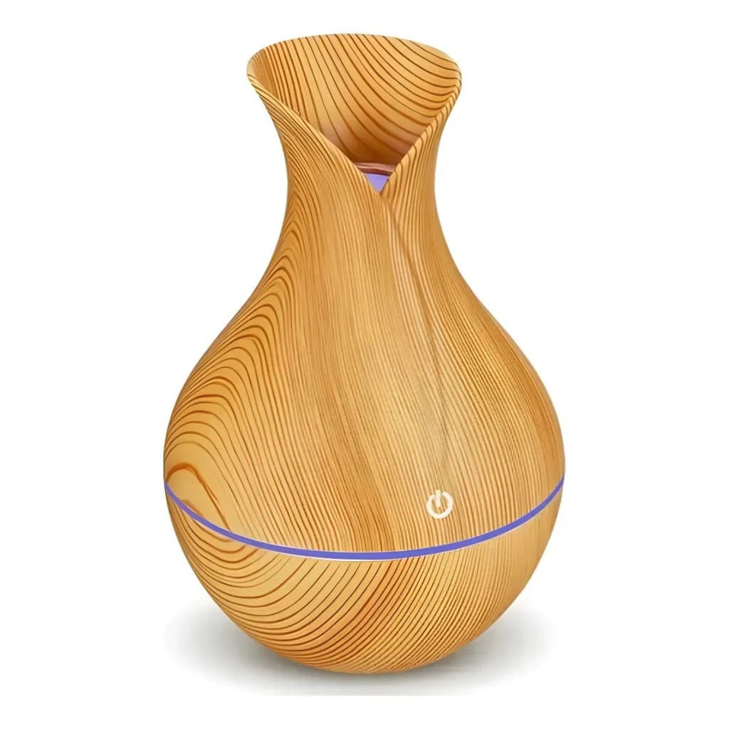 Umidificador Ultrassônico Usb Madeira Tulipa Marrom-escuro