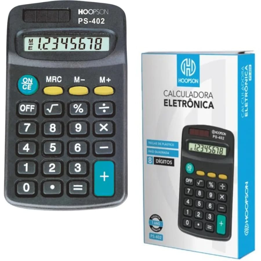 CALCULADORA DE MESA / BOLSO 8 DíGITOS HOOPSON PS-402