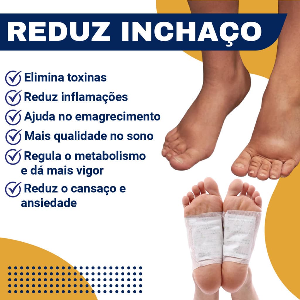 Adesivos Detox Para Pés - Elimine Impurezas e Toxinas
