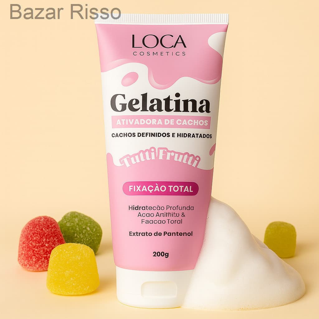 Gelatina Ativadora de Cachos Tutti Frutti – Fixação Total 200g | Loca CosmeticsIKJR