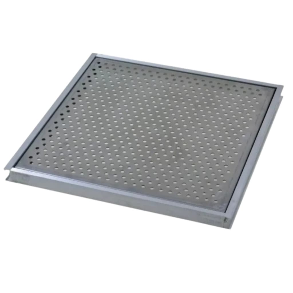Grelha Ralo Inox 60x60cm Perfurada Alta Vazão Anti Inseto Água Pluvial Reforçada