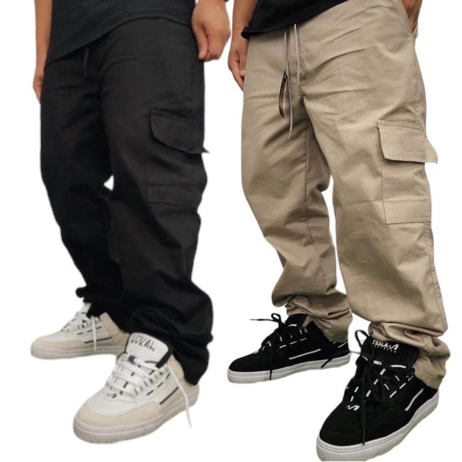FENIXJEANS  - KIT 2 CALÇA CARGO SKATE COM BOLSO LATERAL LANÇAMENTO