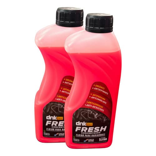 Kit 2 Aditivo Fluido Radiador Rosa Concentrado Orgânico 1l