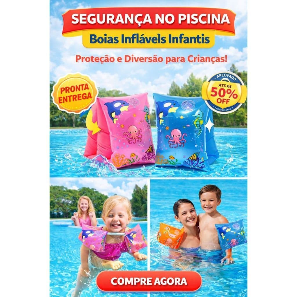 Boia De Braço Para Bebê Com Segurança Na Água | Piscina E Verão | 0 A 2 Anos