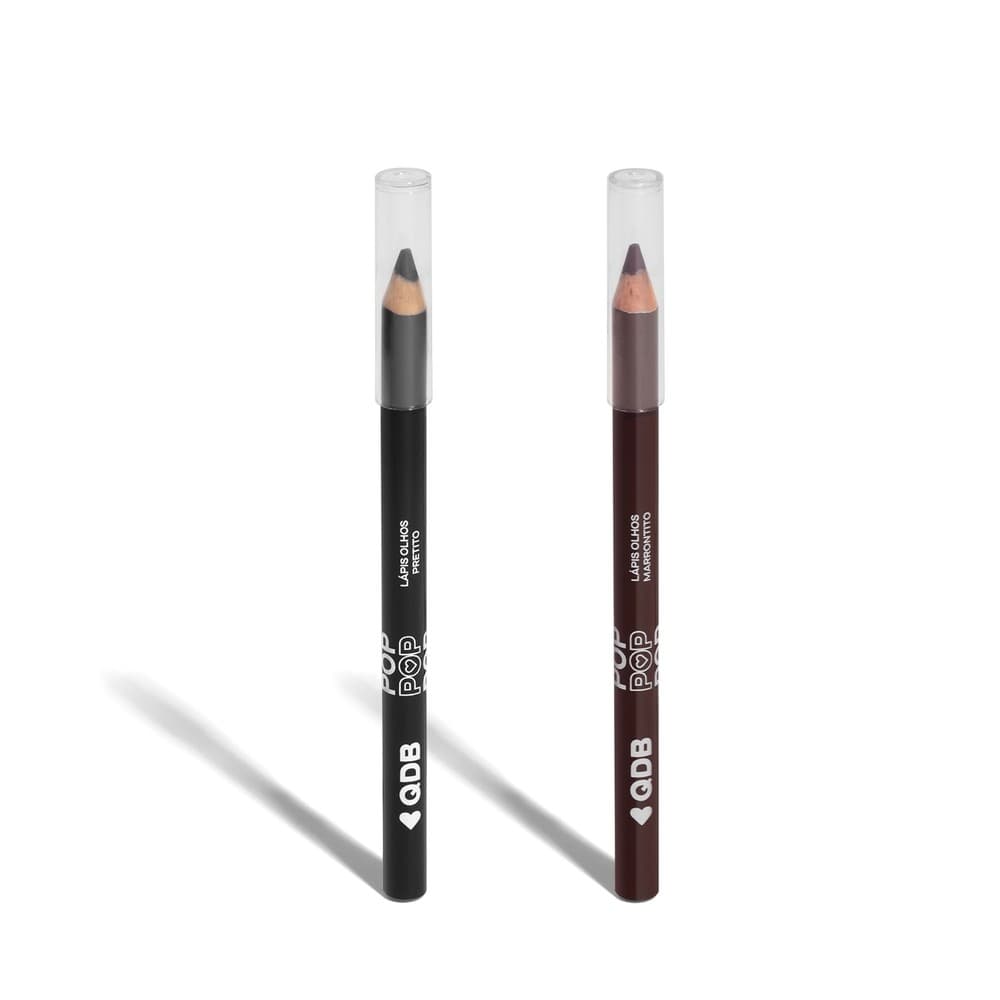 Combo  Lápis Para Olhos POP: Preto 1,1 + Marrom 1,1g