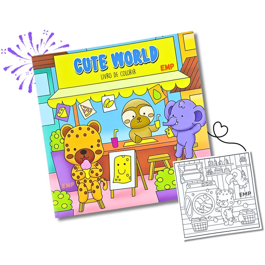 Livro de Colorir Cute World