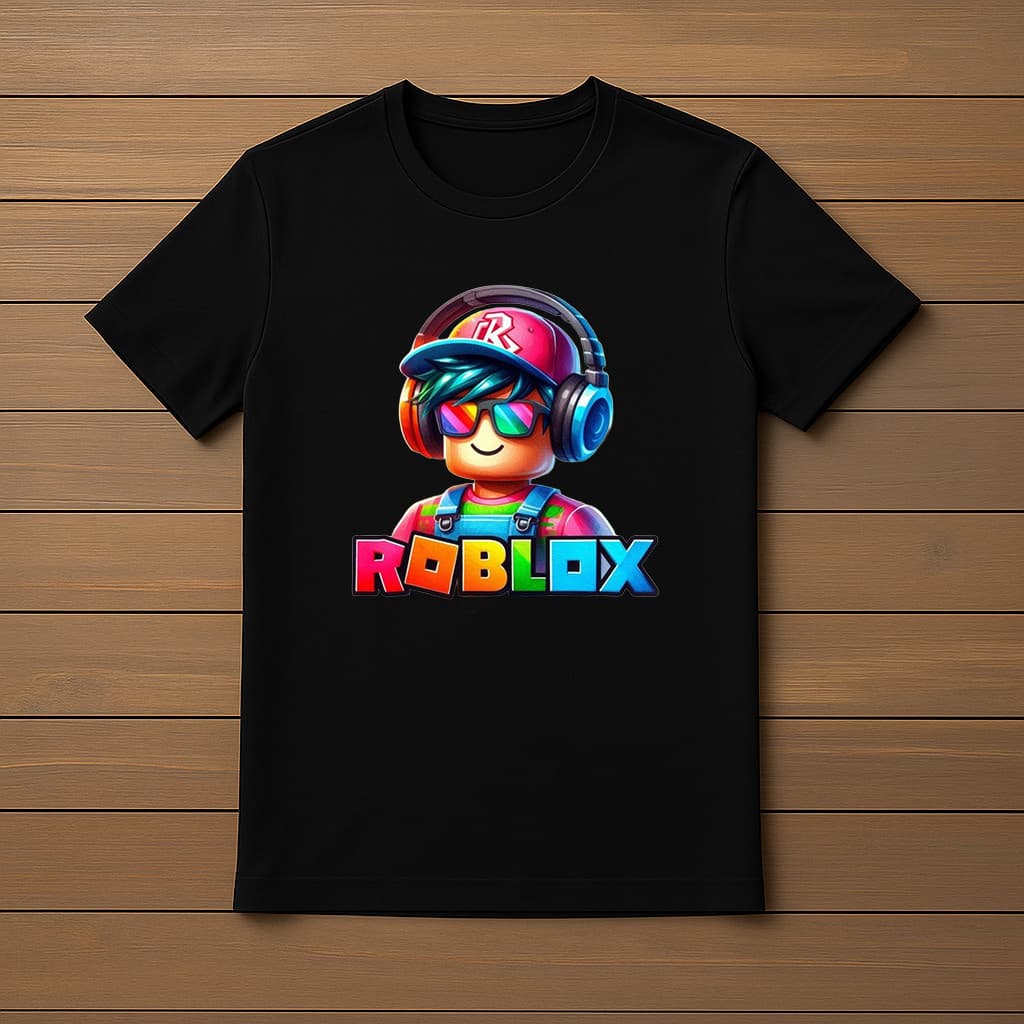 Camisa Camiseta  Infantil Juvenil Roblox Fone Menino Menina Tamanho 02 ao 16 Filme Desenho