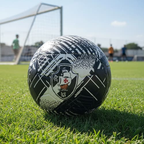 Bola Vasco Número 5 Time Futebol Oficial Licenciada Dualt Preta