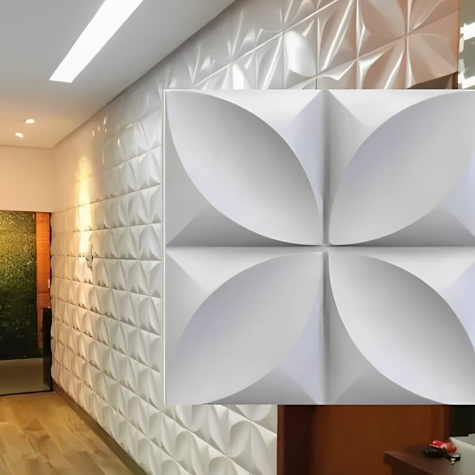 Placas PVC 3D Revestimento De Parede 25x25 Cm Alto Relevo Limpeza Facil