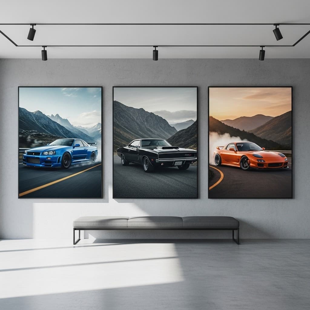 Quadros Automotivos Skyline Charger RX-7 Decoração com qualidade com garantia de qualidade 4k