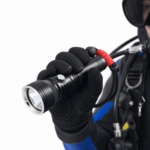 Lanterna Subaquática para Mergulho Técnico e Emergência IP68 com Alcance de aproximadamente 300 Metros 1800 lumens Inton