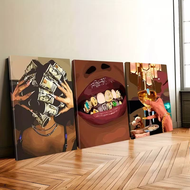 Quadro Decorativo Lifestyle Luxo Money & Grillz