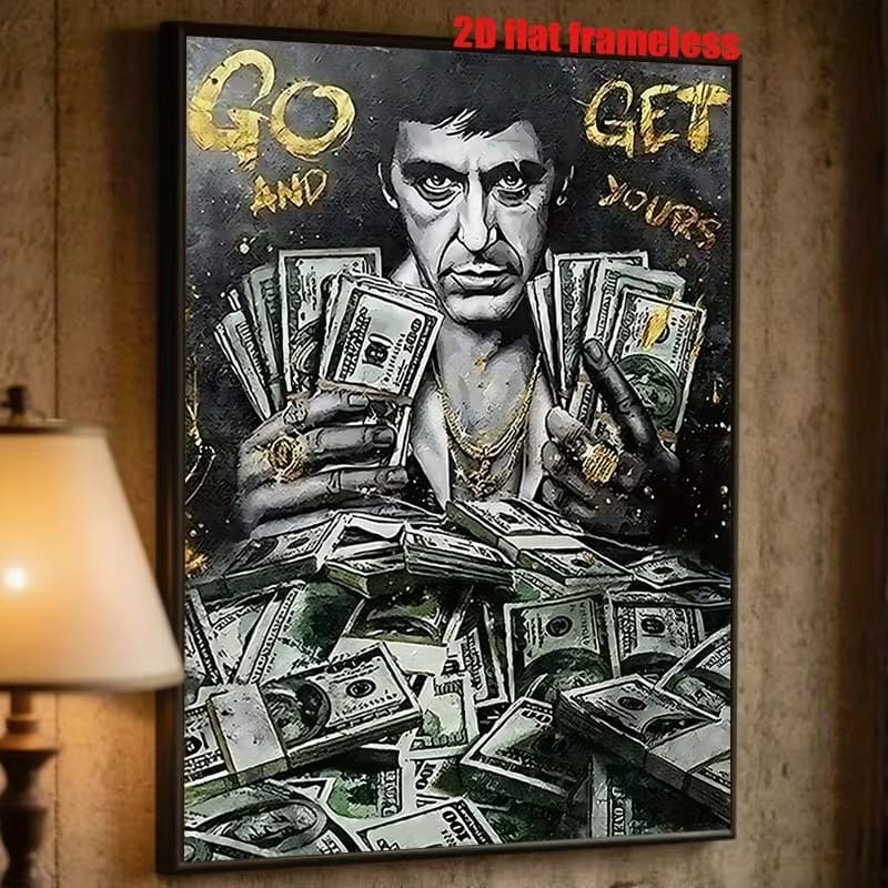 Quadro Decorativo Scarface Tony Montana "Go and Get Yours"