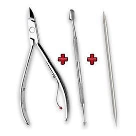 Kit 3 cutelaria primeirta linha profissional Alicate + espatula + Palito de inox.USAR Esmalte.