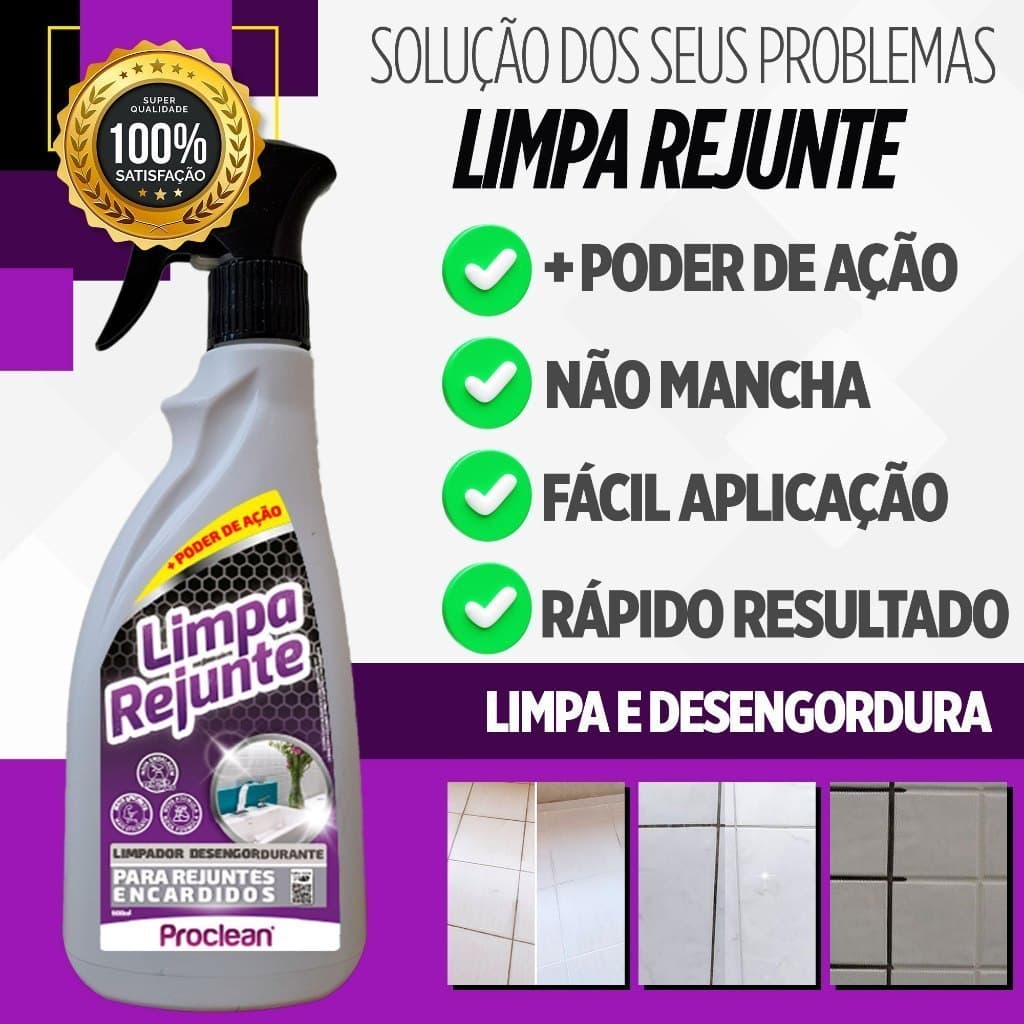 Limpa Rejunte Proclean Sujo Encardido Manchado Sem Esforço Com Facilidade 500ml