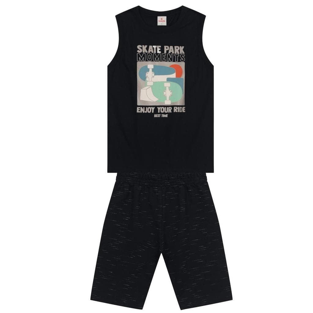 Conjunto infantil menino de skate em gel Brandili