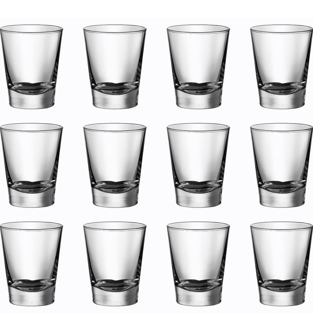 KIT 50 UNIDADES JOGO DE COPOS DE DOSE DE VIDRO PINGA CACHAÇA VODKA TEQUILA DRINK BAR ATACADO