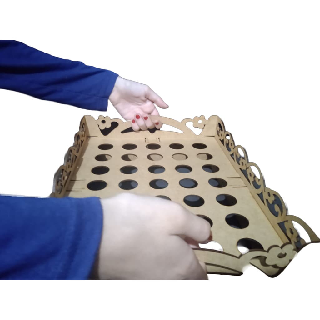 Porta Cone Trufado Suporte Desmontável Resistente Mdf 35 Furos