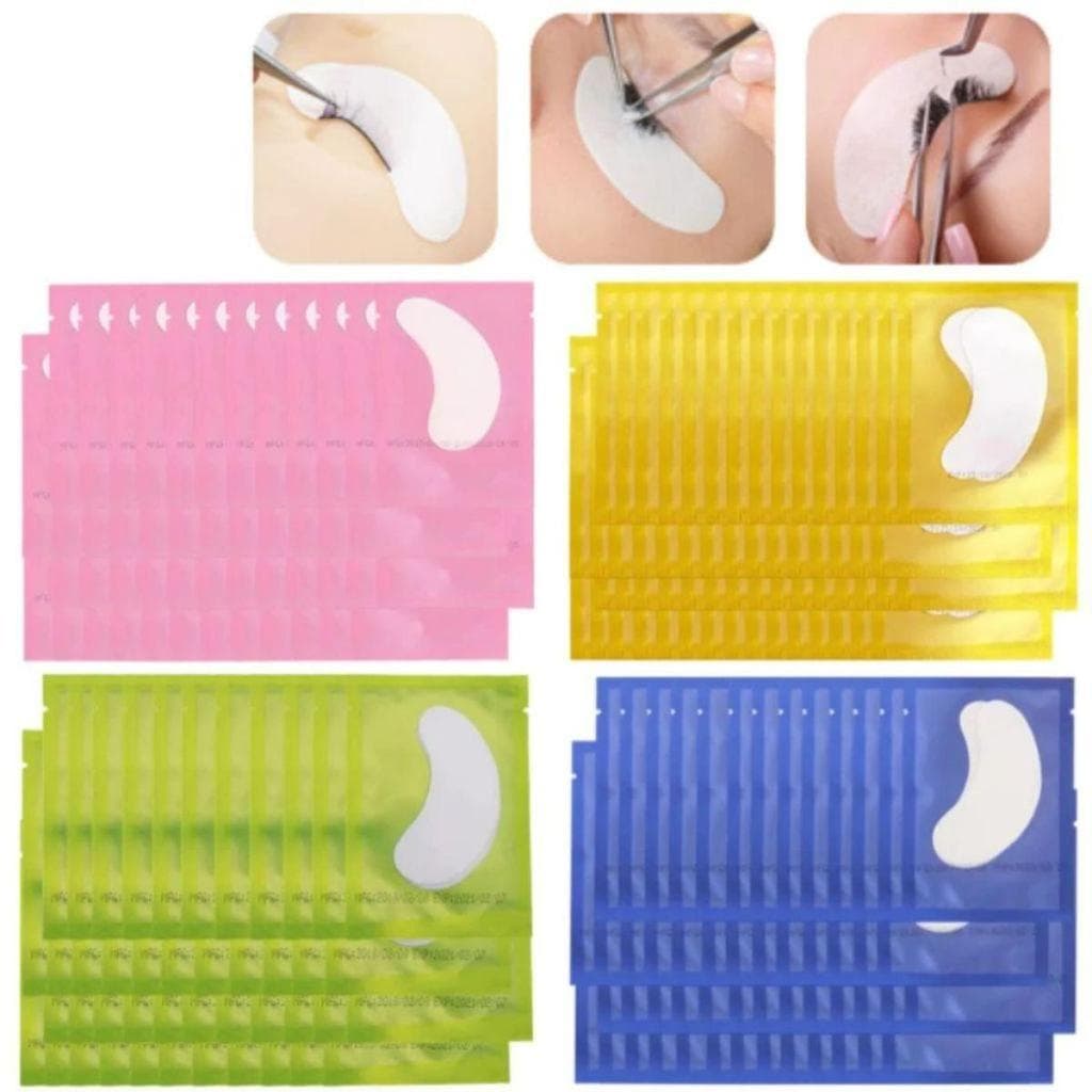 Kit 50/200 Pares Protetor Pálpebra Alongamento Cílios Patch Pad Gel