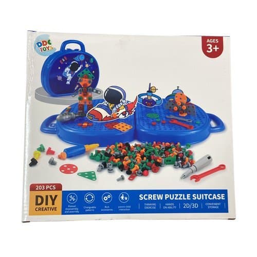 Kit Educativo Montagem Blocos Didatico Criativo Jogo Infantil Diversao