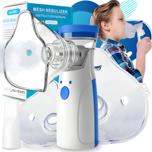 Nebulizador Inalador Portátil Ultrassônico Silencioso USB Recarregável para Criança e Adulto