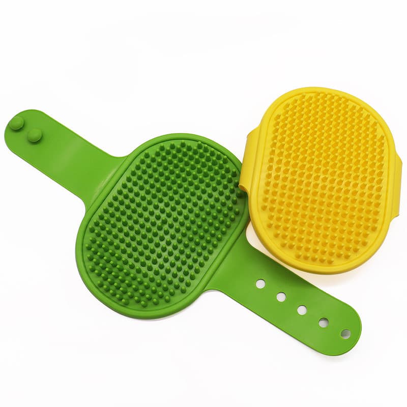 Novo estilo escova de banho para animais de estimação Silicone luvas de banho para cães escova de massagem escova para g