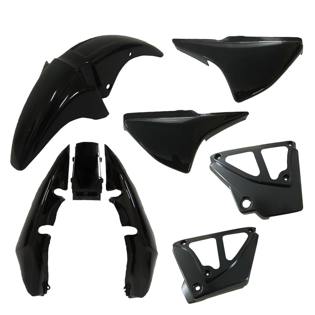 KIT CARENAGEM E COMPLEMENTO DA TAMPA PRETO TITAN 150 - 2004 A 2008