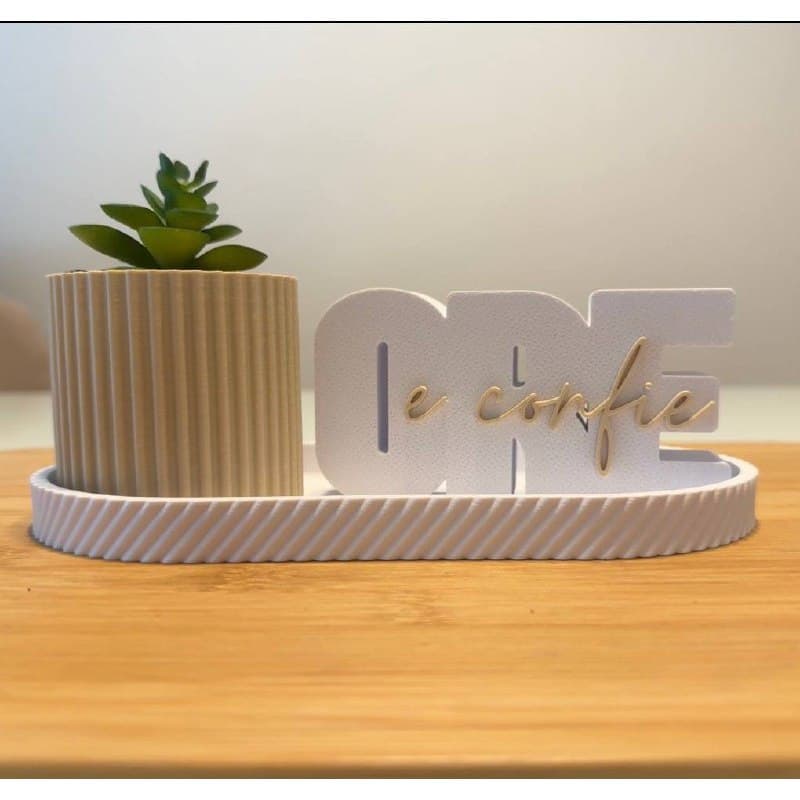 Kit Decorativo Ore e Confie com Vaso Bandeja Design Moderno