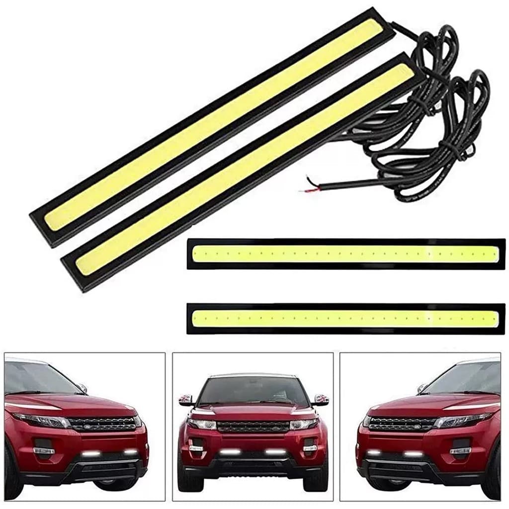 Par Diurna (DRL) LED COB Universal Luz Diurna Automotiva Carro Moto