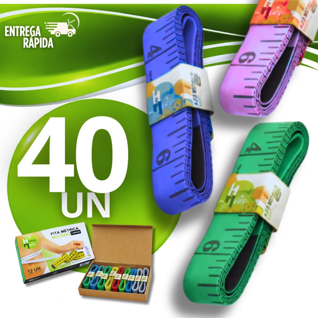 Conjunto Fitas Métrica 150cm Corporal Costura Academia Nutrição Medida Acessorio de Medir Sofá