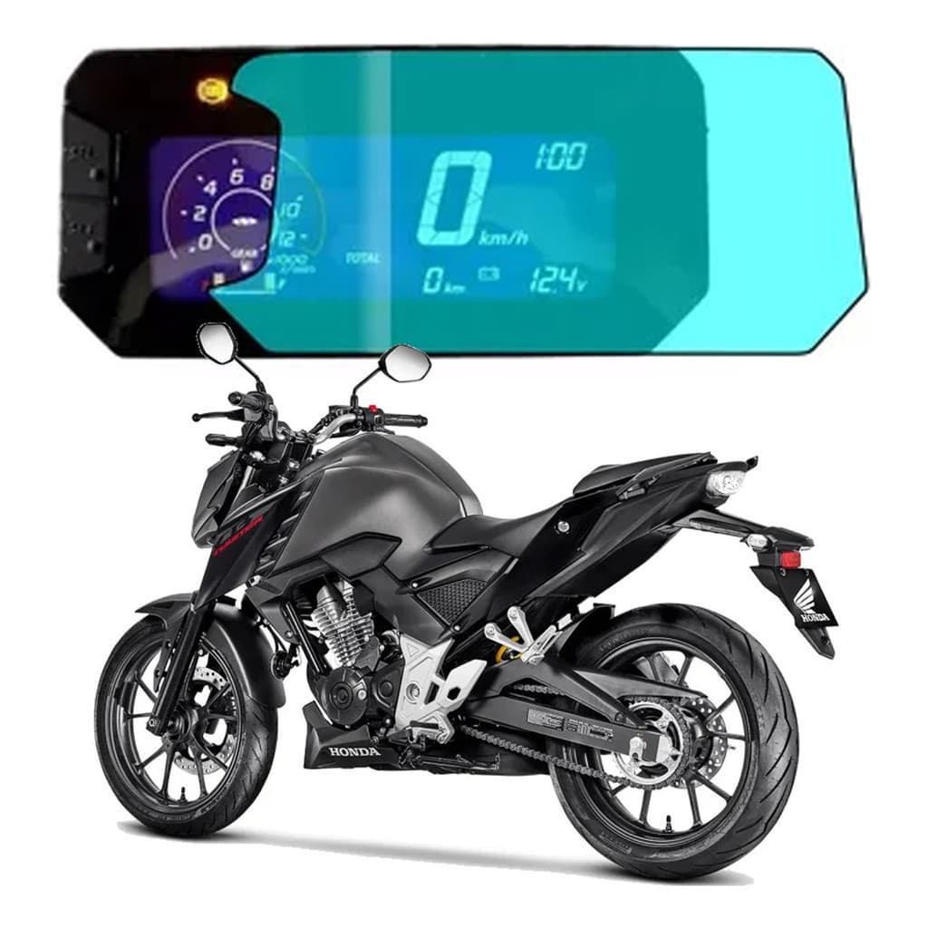 Pelicula de Proteção Para Painel de Moto Para Honda Cb300f Twister 2023 A 2025 + Kit Para Instalação