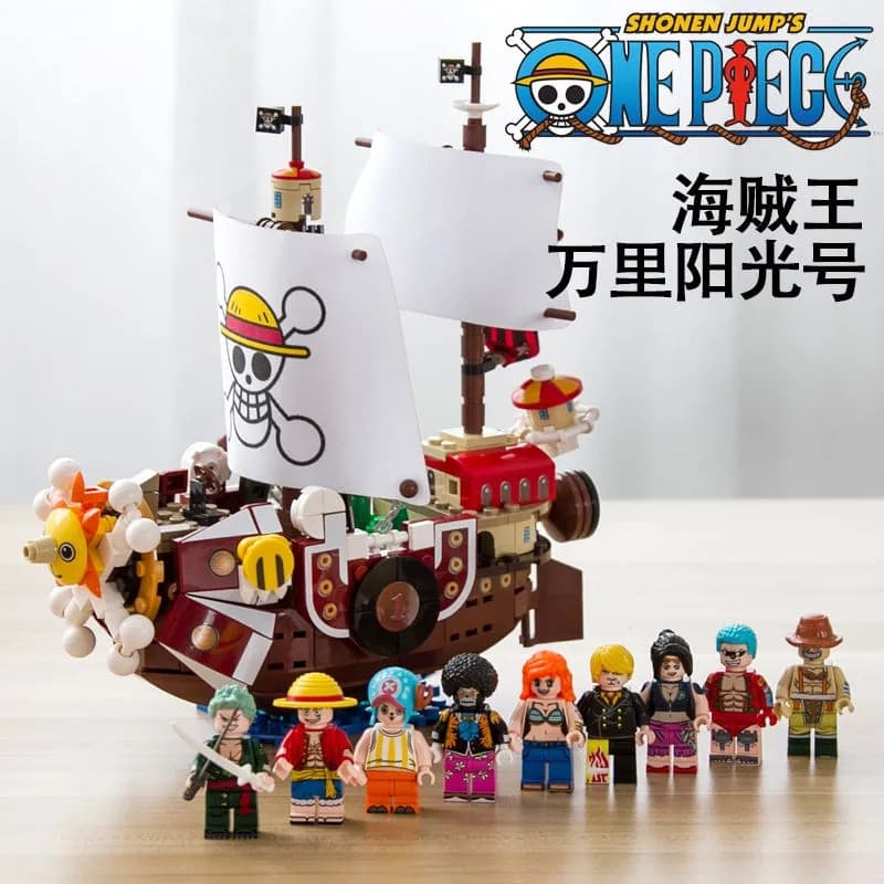 Brinquedo de Blocos de Montar One Piece Sunshine com 432 Peças, adequado para meninos e crianças, presente de aniversári
