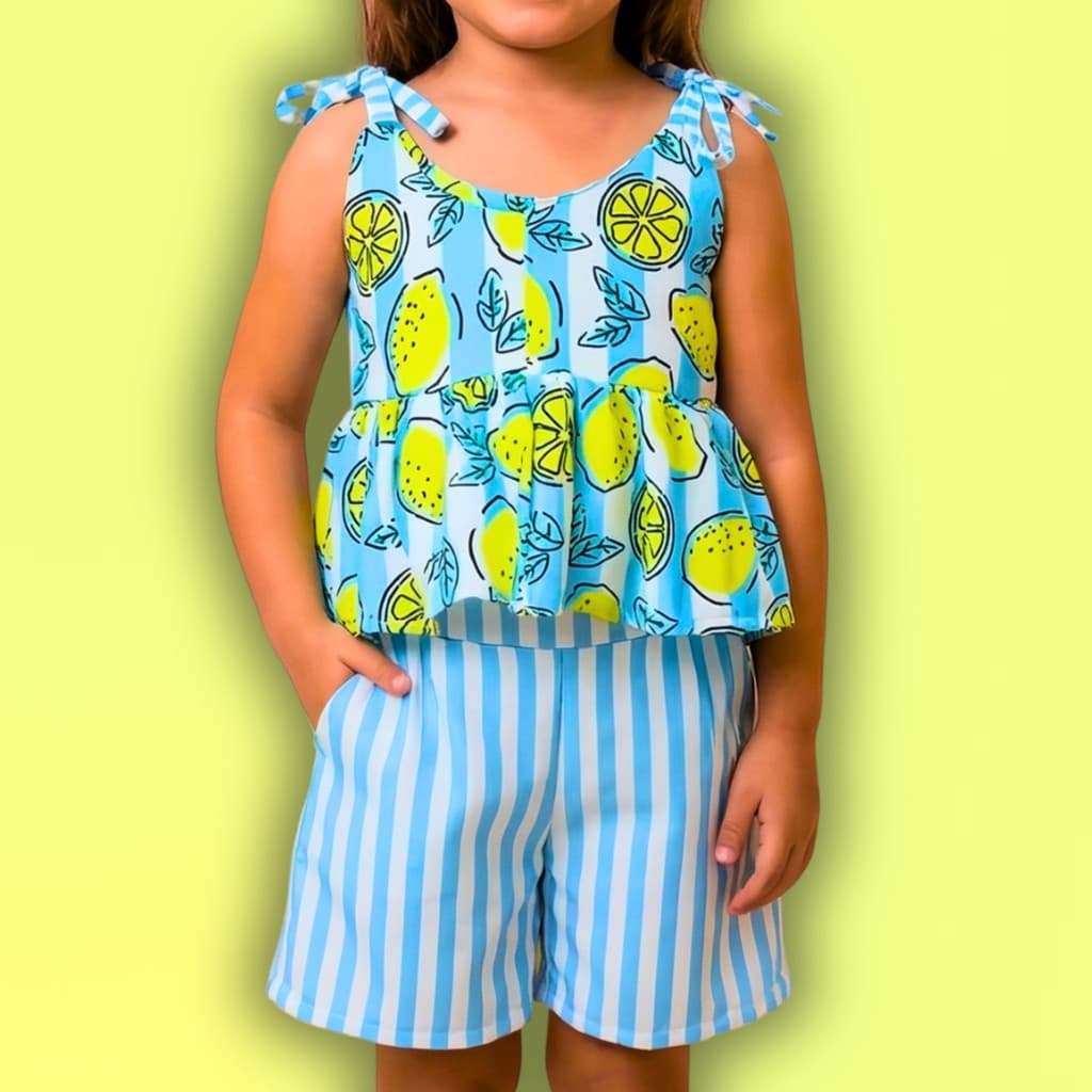 Conjunto Infantil Blusa Short Princesa Festa Bermuda Blusinha