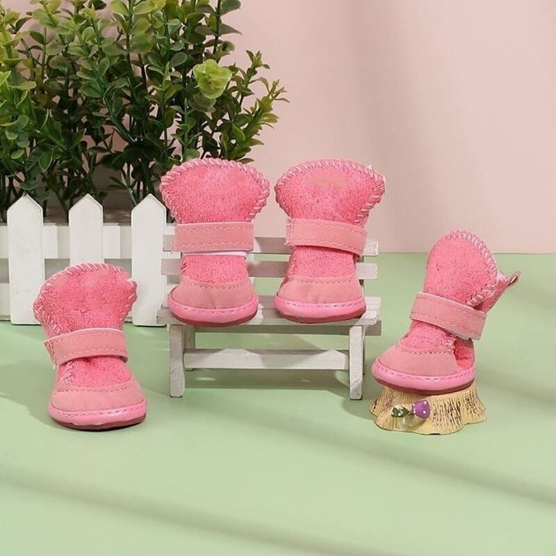 Botas Fofas para Cães, Tênis Antiderrapantes para Passeios na Neve, Botas de Inverno Confortáveis para Filhotes, Sapatos