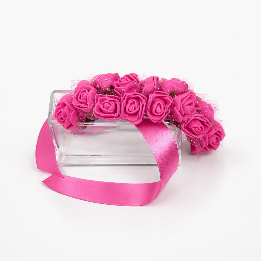 Arranjo de Flores para Coque com Fita - Diversas Cores - Porta Coque Delicado