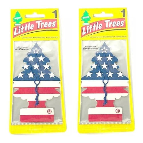 Kit 2 Little Trees Cheirinho Carro Aromatizante Original Branco Baunilha