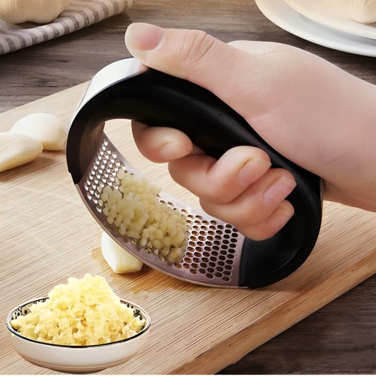 Triturador De Alho Espremedor Amassador Inox Manual Cozinha Garlic