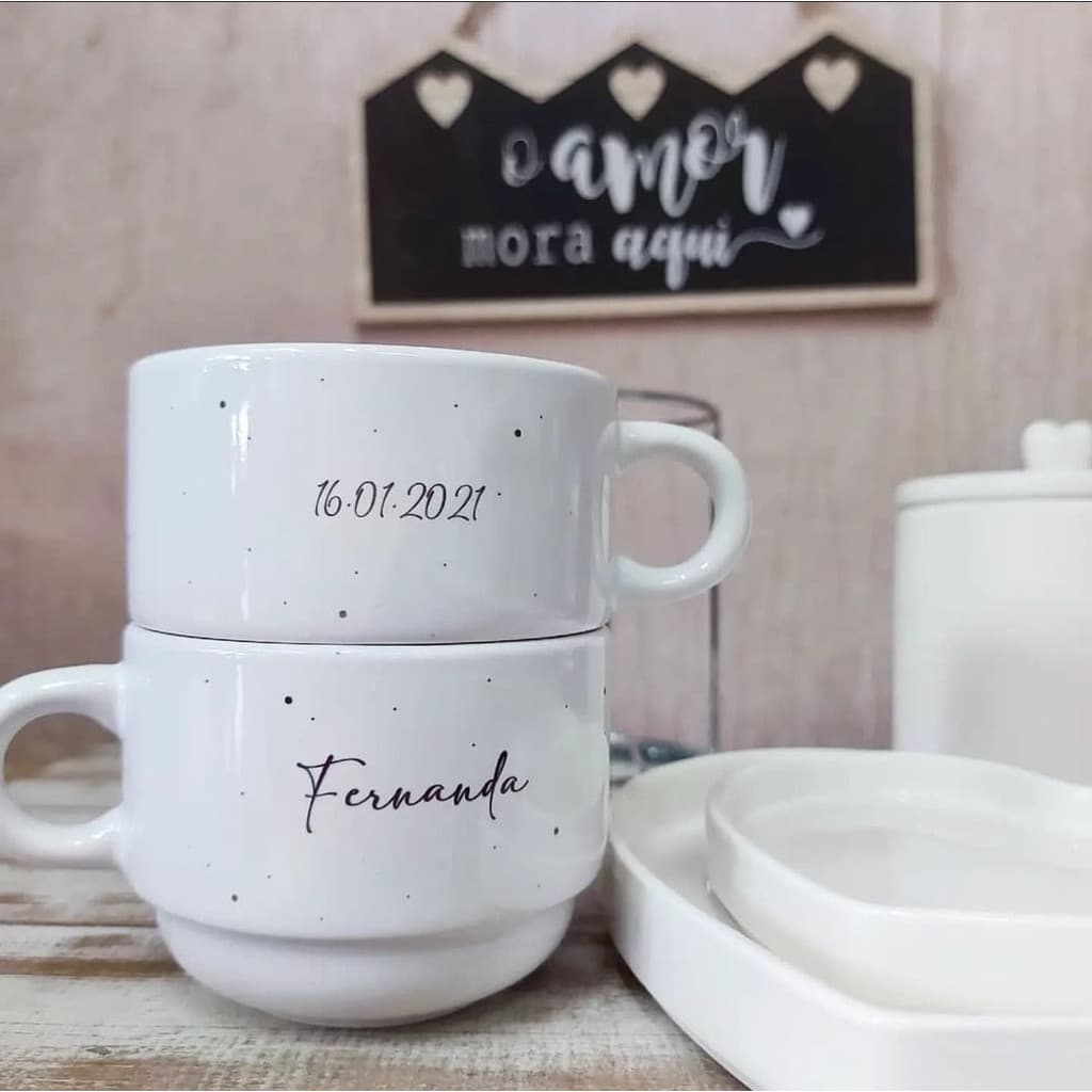 Caneca Padrinhos Casamento Minimalista Personalizada - Convite Madrinha e Padrinho Luxo