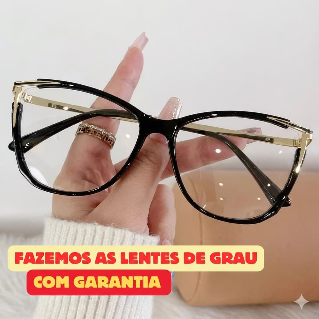 DR-52 Armação de Óculos Metal Gatinho Receituário Óculos Metal