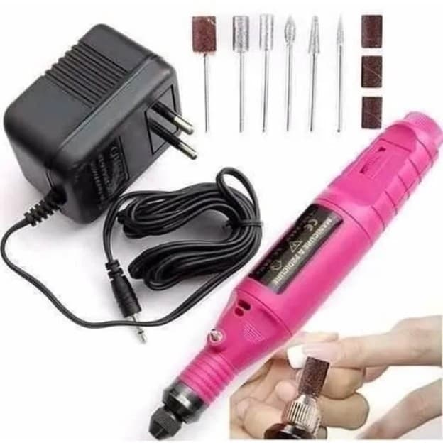 Lixadeira Elétrica Para Unhas Motor Lixa Acrigel   Gel Fibra Porcelana Bivolt