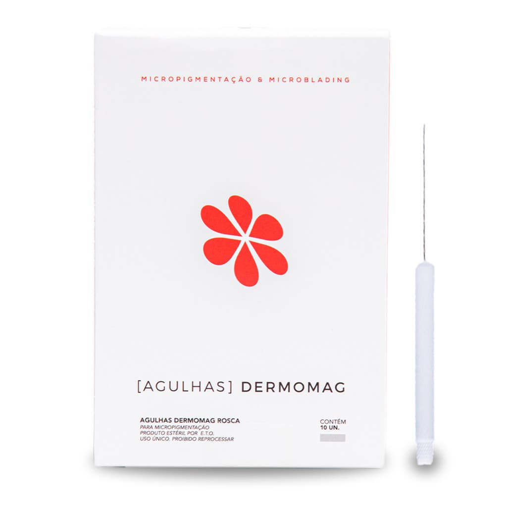10 Agulhas DermoMag - 1 Ponta Fine Rosca