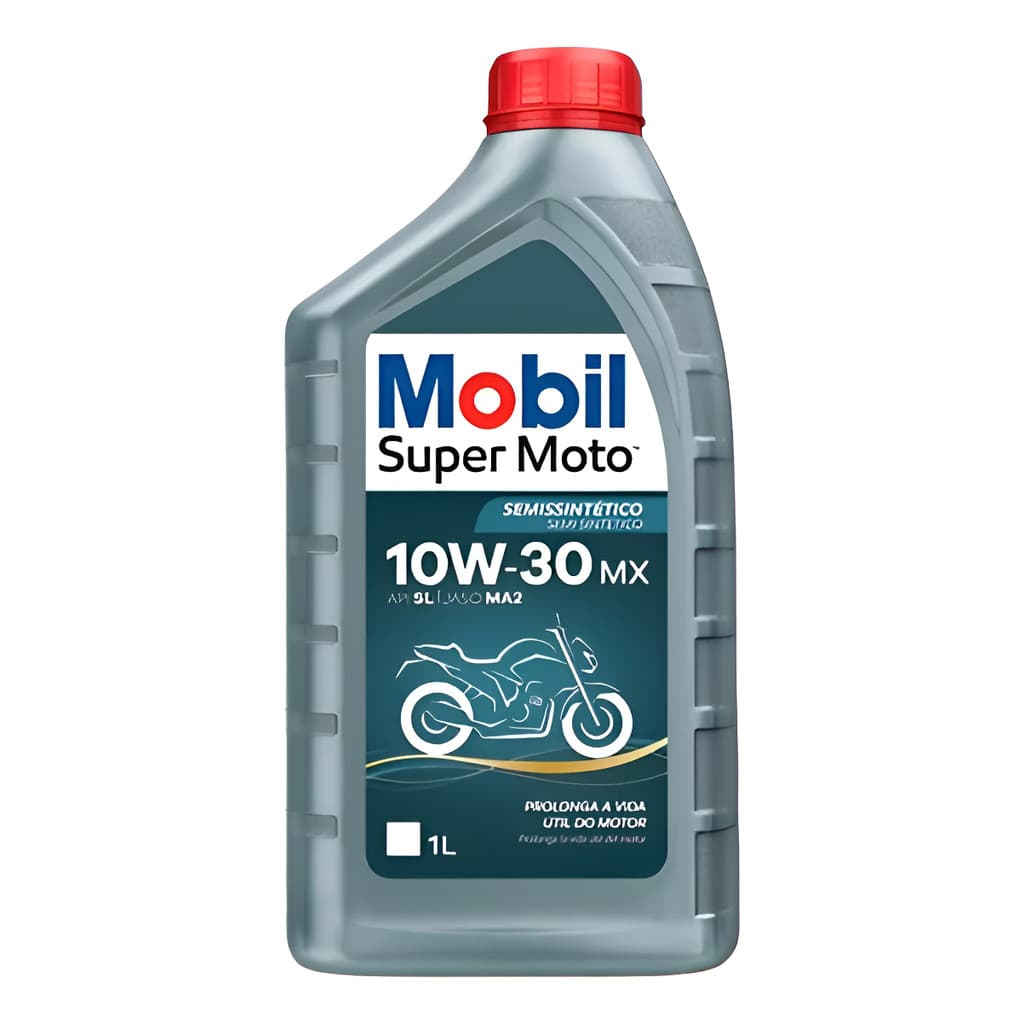 Óleo Mobil 10W-30MX Super Moto Semissintético 1L - Universal para Motocicletas Compatíveis