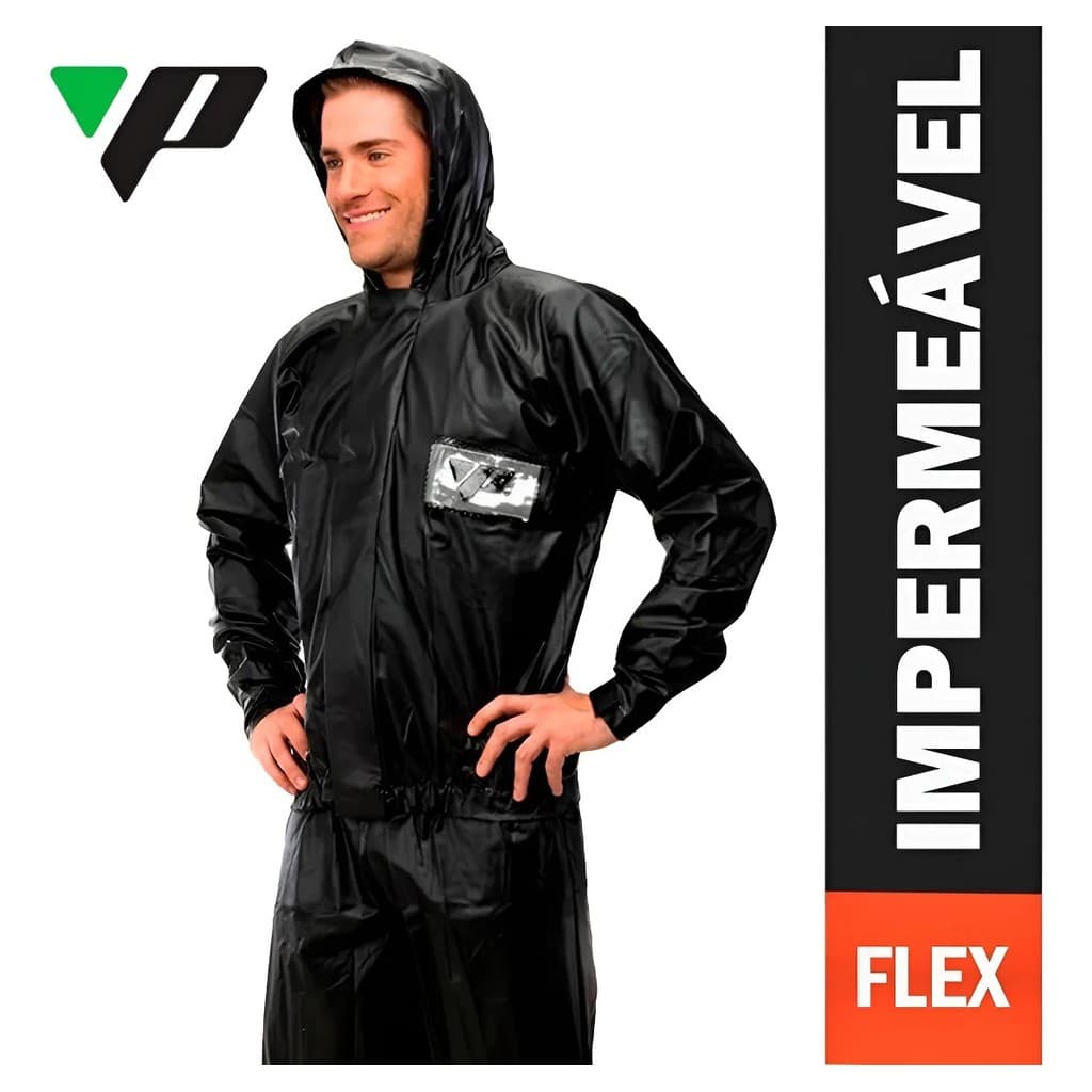 Conjunto Capa de Chuva com Capuz PVC Tornado Pantaneiro