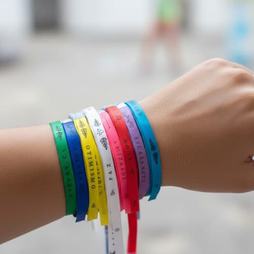 300 Pulseira Virtudes Desejos Intenções Fitinhas Coloridas